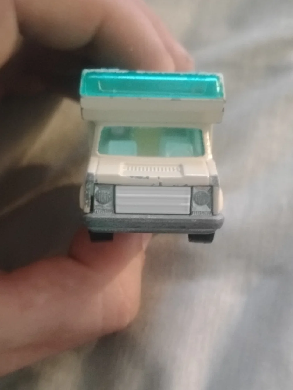Cream Camper Van Toy with Translucent Blue Roof - Kids Vehicles